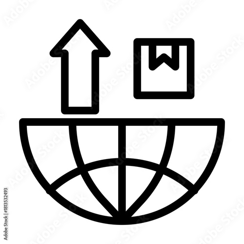 Export product line icon illustration