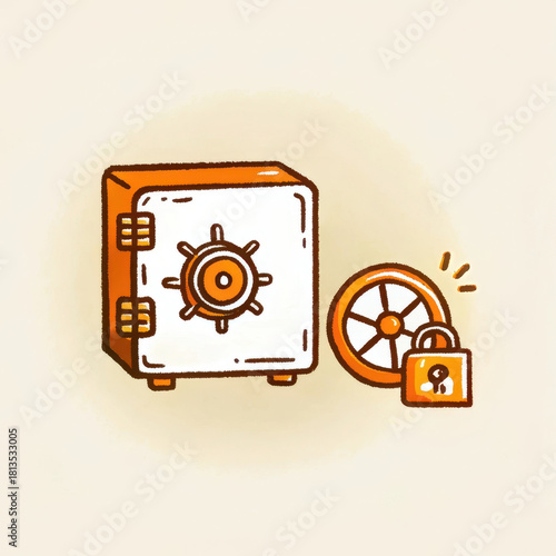 Secure safe with combination lock symbolizes currency protection and security in financial matters