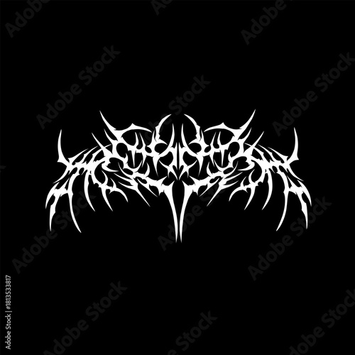 Neo tribal y2k gothic style tattoo cyber sigilism Vector Image