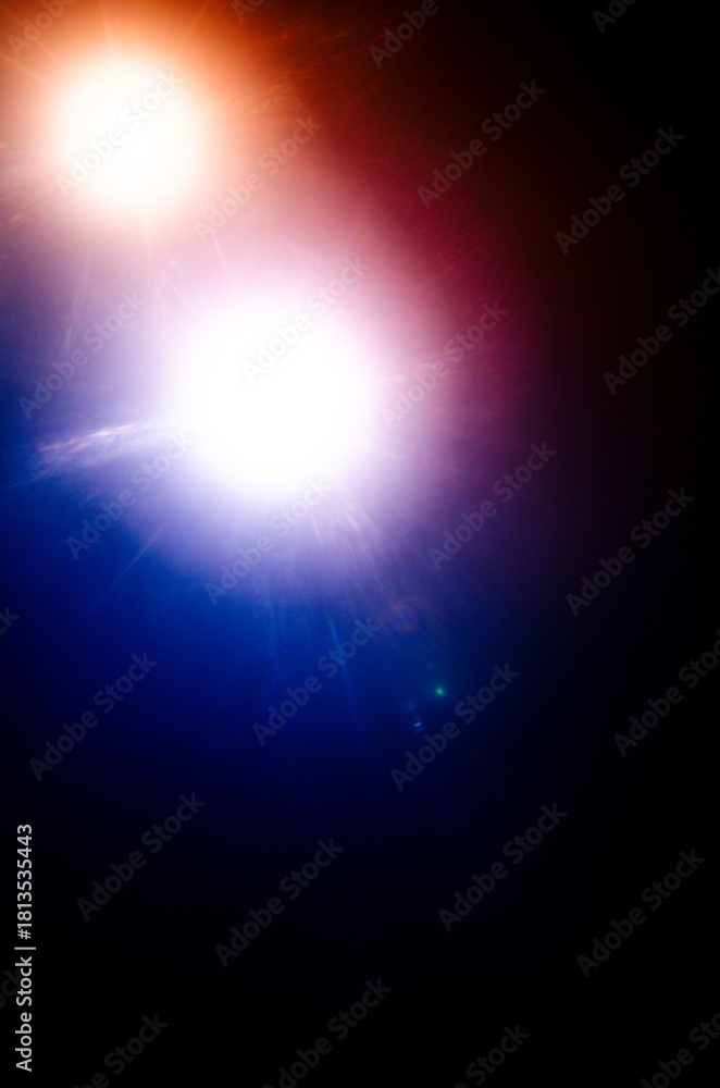 Fototapeta premium Abstract Natural Far double star on the black background