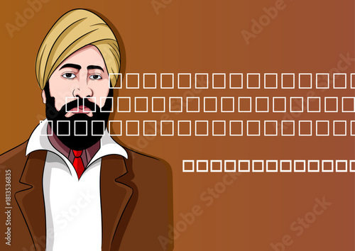 Shaheed Udham Singh Vector Image