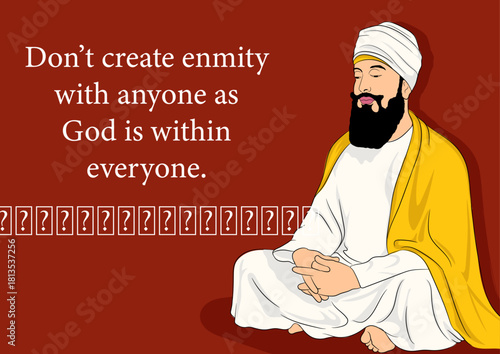 Shri Guru Arjan Dev Ji Vector Image