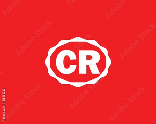 CR logo design. CR