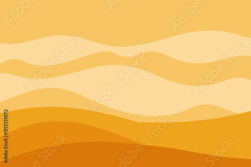 Abstract desert dunes graphic background in warm orange tones