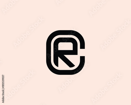 CR logo design. CR