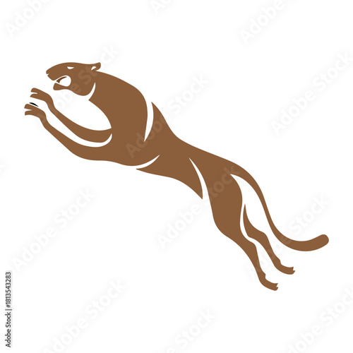 Jumping Panther Silhouette