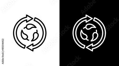 Renewable  White Icon Set Design