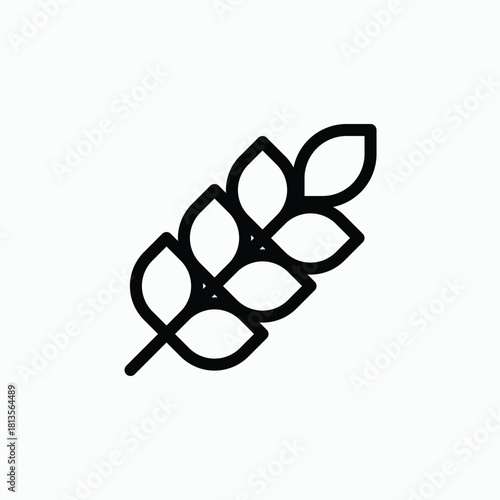 Wheat Grain Ear Outline Icon