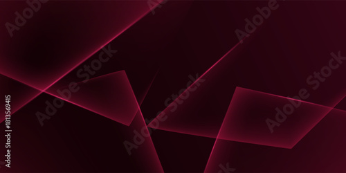 Abstract dark red papercut triangle background. Overlap shapes pattern frame concept design. Dynamic color background. Eps10 vector