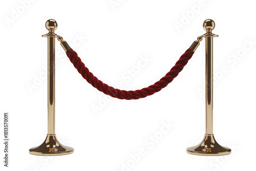 Golden barricade isolate on white background. Ai Generated Images isolated on transparent background