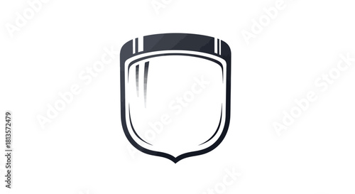 Shield icon vector illustration simple flat design element isolated on white background