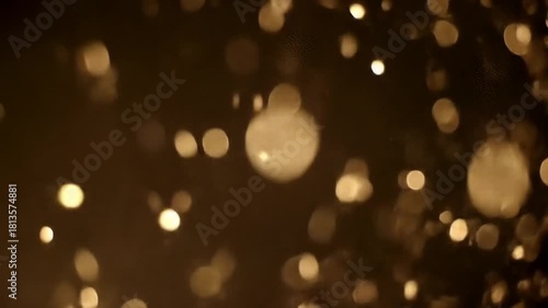 Abstract Bokeh Effect with Sparkling Particles in a Glowing Ambient Atmosphere