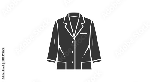 Isolated blazer icon formal vector glyph illustration for fashion design clothing and apparel industry
