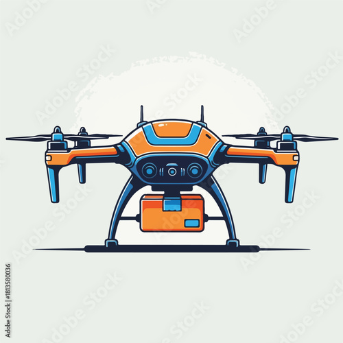 Advanced Delivery Drone with Package.