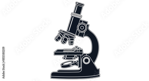 microscope isolated on white background