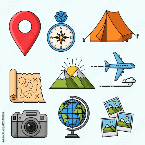 travel and tourism icons