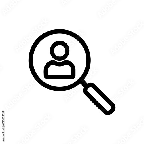 Find the perfect candidate with this simple search icon for human resources needs