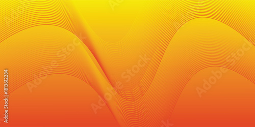 Abstract backgroun orange and yellow Abstack Wave line , illustration