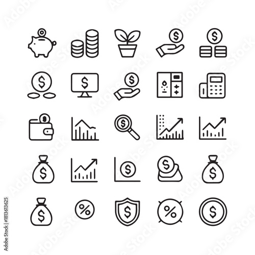 Business icon set, Teamwork and set of  thin line icons. Contains such icon collection as social media, business process, commerce, learning, shopping, industry, customer service.
