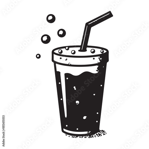 Glass of Cola Vector Illustration
