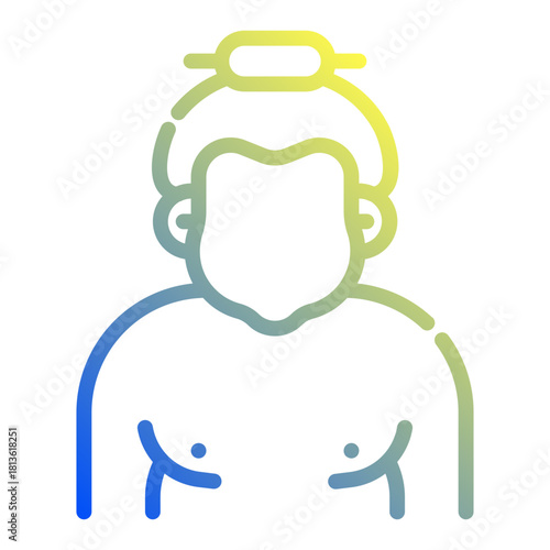 Sumo. This is a vector single icon with a dashed line gradient style. It is suitable for various purposes, including website design, mobile app design, and logo design.