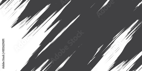 Black and white seamless feather pattern textured with abstract urban street lines and traffic symbols