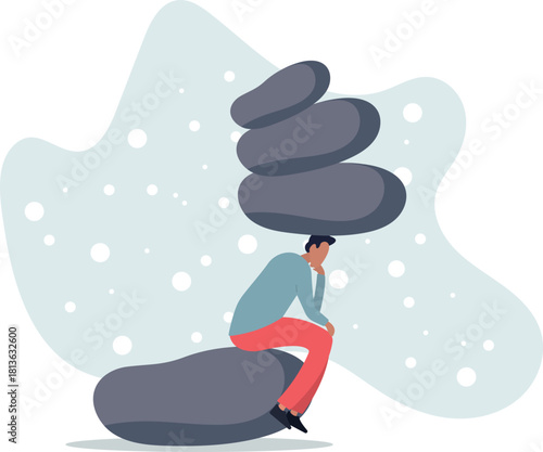 Burden, obligation to pay off, heavy stress problem or difficulty,life and employment of people.