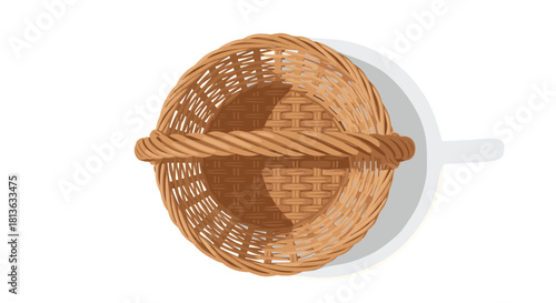 Charming woven basket awaits springtime goodies, perfect for rustic decor, holiday treats, or delightful picnic adventures in the countryside