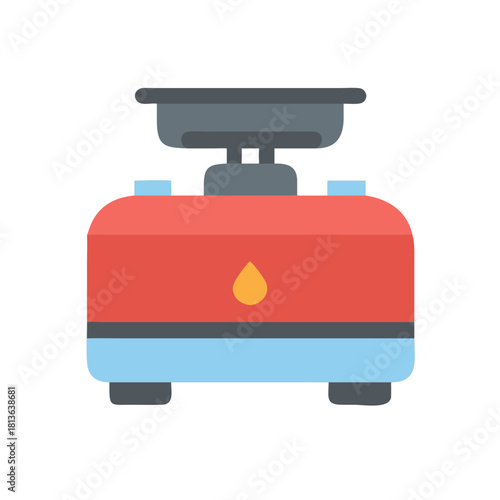 Portable gas stove icon for camping or outdoor cooking