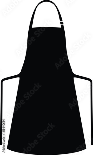 Black apron silhouette - cooking, baking, chef garment icon
