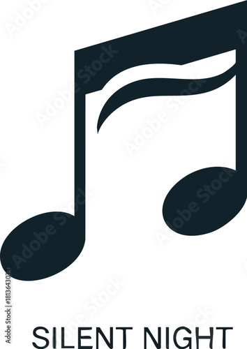 A musical note icon with the text "Silent Night" below it.