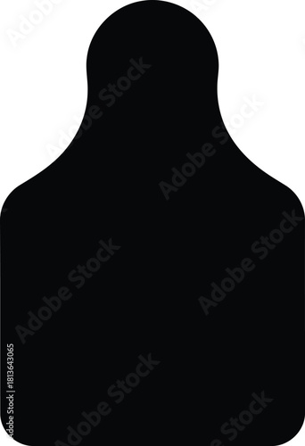 Black cattle ear tag silhouette icon