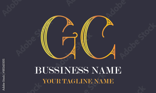 GC G gc initial logo | initial based abstract modern minimal creative logo, vector template image. luxury logotype logo, real estate homie logo. typography logo. initials logo