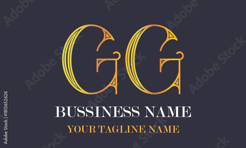 GG G gg initial logo | initial based abstract modern minimal creative logo, vector template image. luxury logotype logo, real estate homie logo. typography logo. initials logo