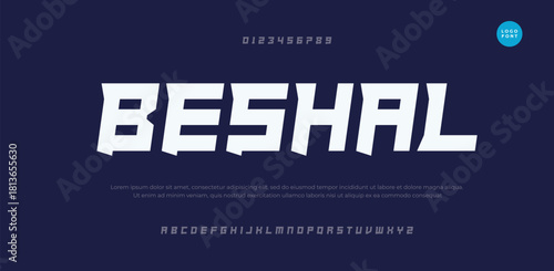 Abstract modern urban alphabet fonts. Typography sport, game, technology, fashion, digital, future creative logo font.