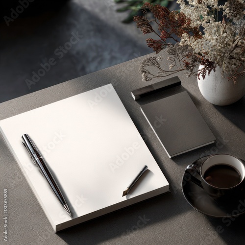 design portfolio mockup with clean writing space