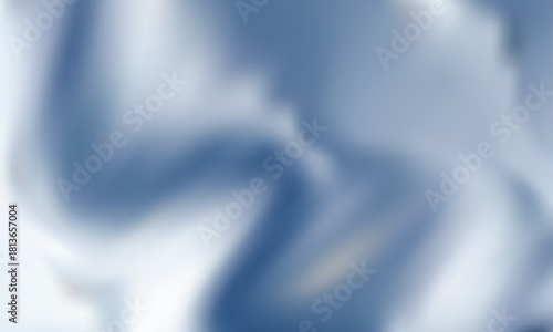Abstract modern blue white luxury fabric wave background with copy space. Smooth liquid wave. Elegant shiny silk satin texture. Suit for wallpaper, cover, header, desktop, web, flyer. vector