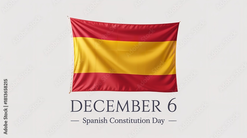 Obraz premium Spain's Constitution Day: Graphic Illustration of Flag and Holiday Celebration of Nationhood.
