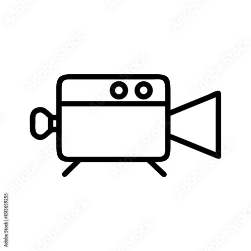 Camcorder Recording Symbol, Filming and Production Vector