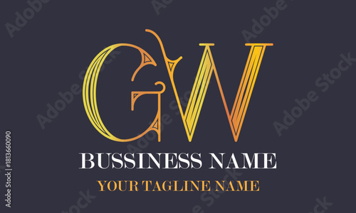 GW G gw initial logo | initial based abstract modern minimal creative logo, vector template image. luxury logotype logo, real estate homie logo. typography logo. initials logo