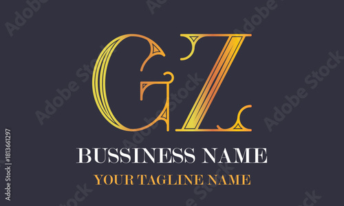GZ G gz initial logo | initial based abstract modern minimal creative logo, vector template image. luxury logotype logo, real estate homie logo. typography logo. initials logo