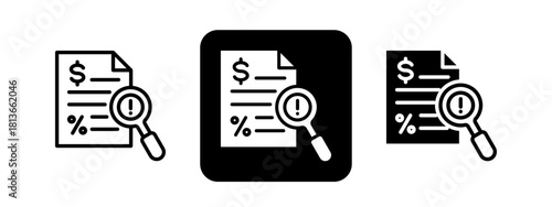 Estimate Solid color and black line drawing vector illustration set