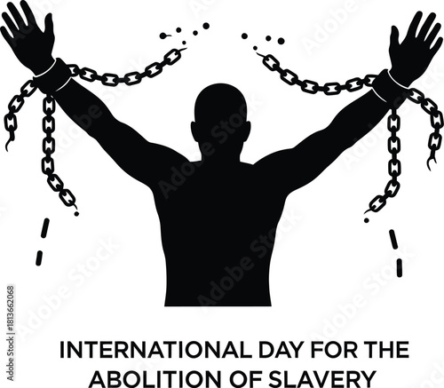 Vector art of an International Day for the Abolition of Slavery symbol