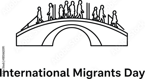 Vector art of an International Migrants Day illustration