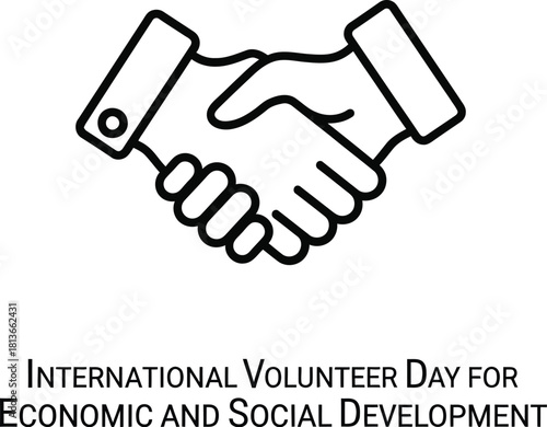 Vector art of an International Volunteer Day for Economic and Social Development icon