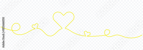 forever and always quote with two linked hearts continuous one line drawing vector design. Heart continuous one line drawing Symbol of love one black thin line Single doodle heart continuous wavy line