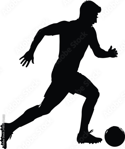 Dynamic silhouette of an athlete in full stride capturing the essence of speed and movement