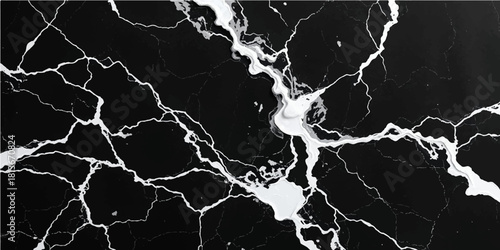 Grunge texture background with a black and white electric thunderbolt strike pattern