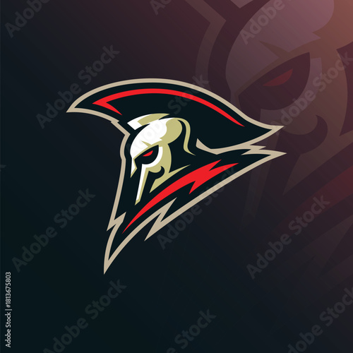 Spartan mascot logo design vector. Spartan head illustration for sport and esport team.