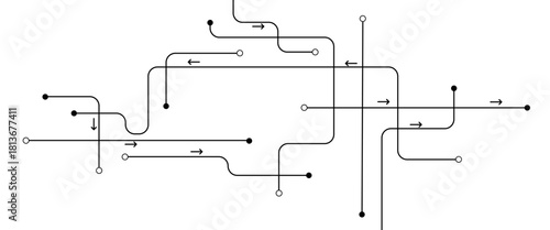 Vector Technology black circuit diagram concept. Abstract background with technology circuit board texture. Modern electronic motherboard texture.